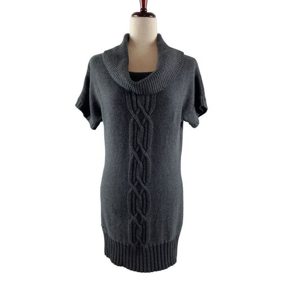 Athleta Tisbury Tunic Sweater Cashmere Blend Gray Cowl Neck Women Medium - Picture 1 of 8